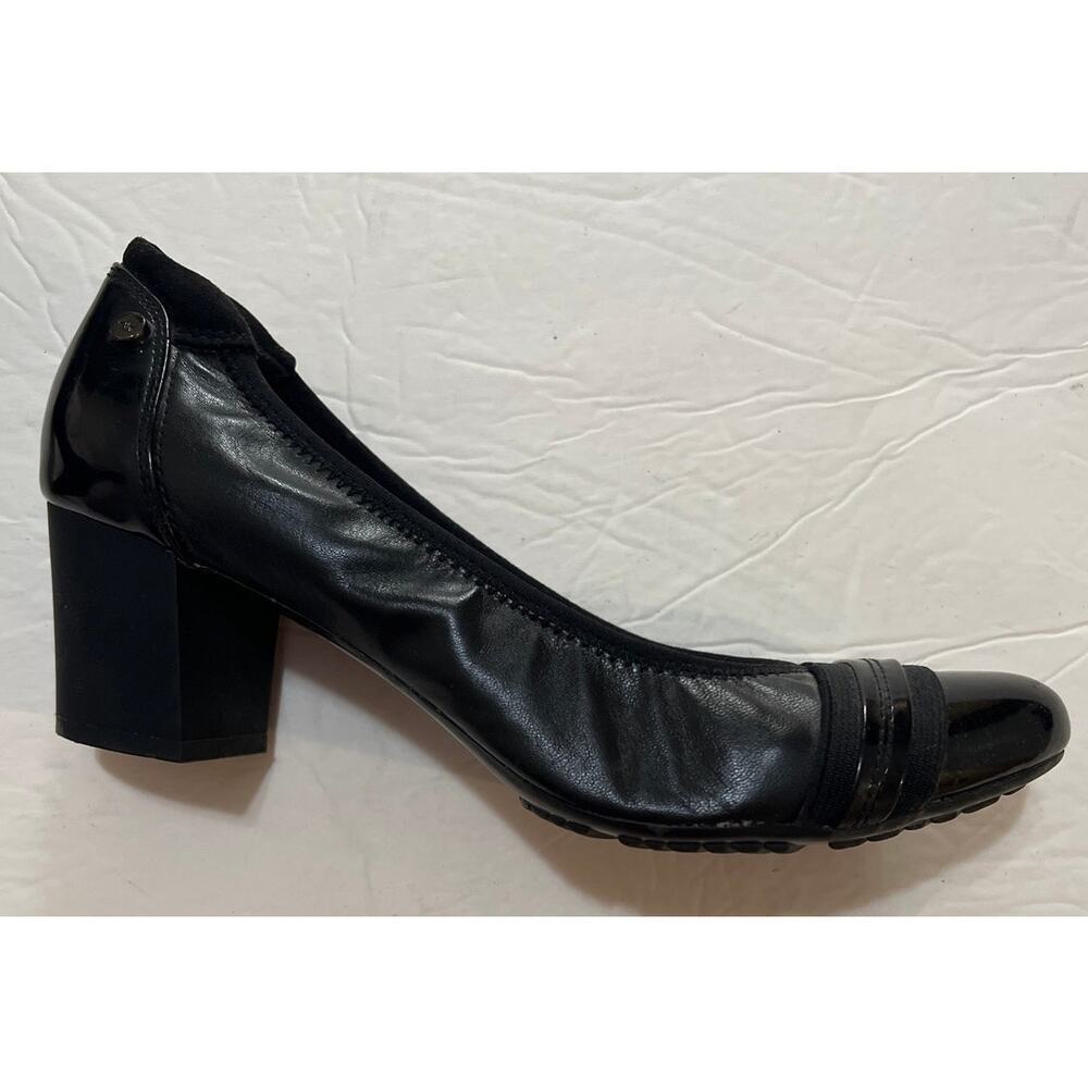 Anne Klein Women's Leather Guardian Sport Block Heel Pumps Black Size 7.5 - Picture 5 of 11